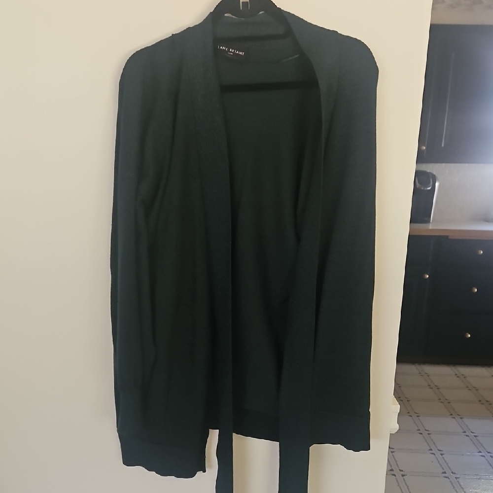 Lane Bryant Forest Green Knit Cardigan